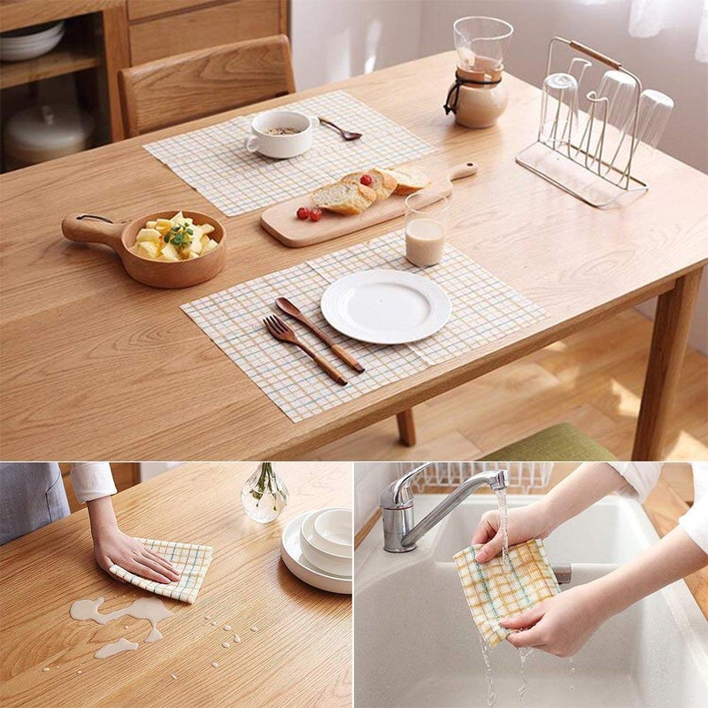 Sionoiur Cleaning Towels Disposable Dish Cloths Nonstick Fiber Reusable Handy Wipes House Kitchen Cleaning Cloth Wiping Rags Placemats Absorbent Dry Quickly, A Box of 30 Pcs - Image 4